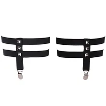 JLX.HARNESS чулки с квадратными заклепками, подвязки, черный бандаж на ноги, пояс для ремней в стиле панк, Рейв, эластичный пояс на бретельках в готическом стиле