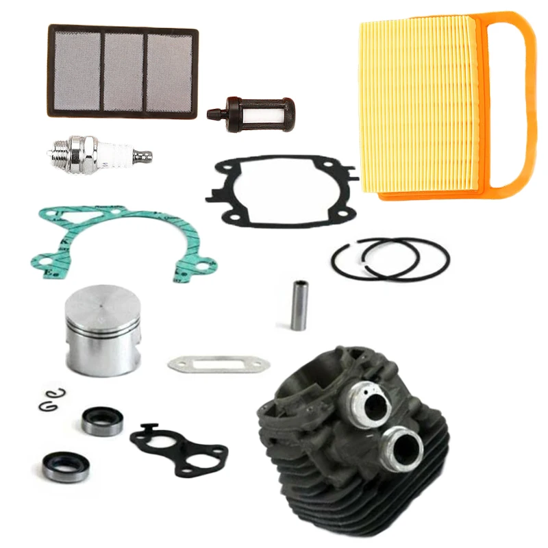 

For Stihl TS410 TS420 Cut-off Saw Air Fuel Filter Cylinder Piston Spark Plug Set