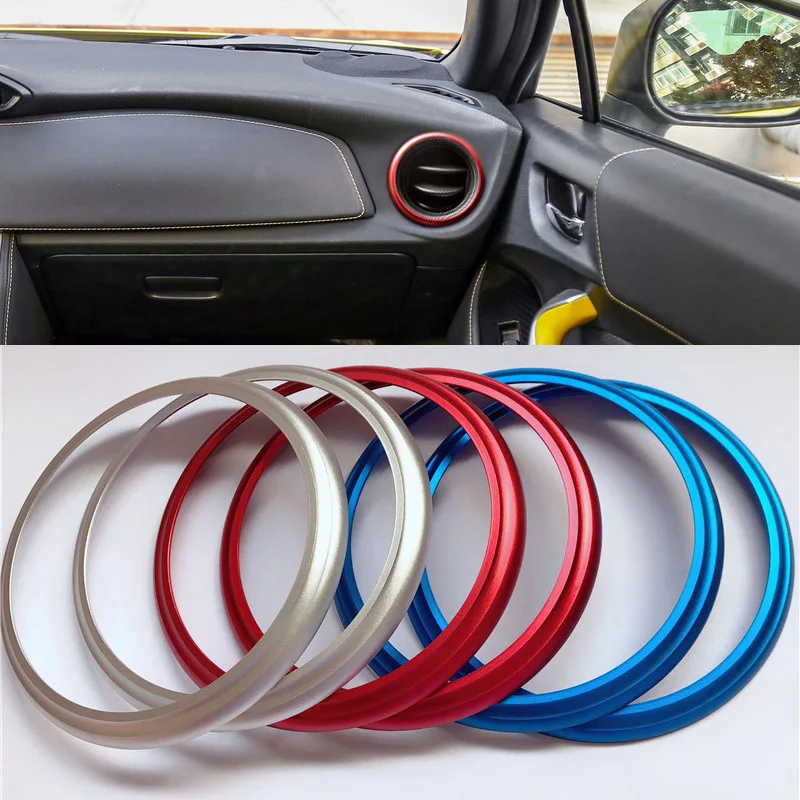 

2 Pieces/set of Aluminum Alloy Car Air Conditioner Air Outlet Inner Ring Decoration Ring Suitable for Subaru BRZ / for Toyota 86