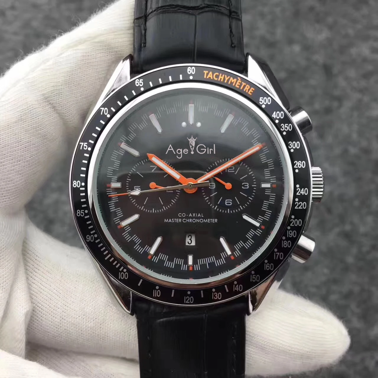 4 Роскошные брендовые новые мужские автоматические механические часы MoonWatch из нержавеющей стали, черные, синие кожаные часы с керамическим ободком, темная сторона AAA - Цвет: 4