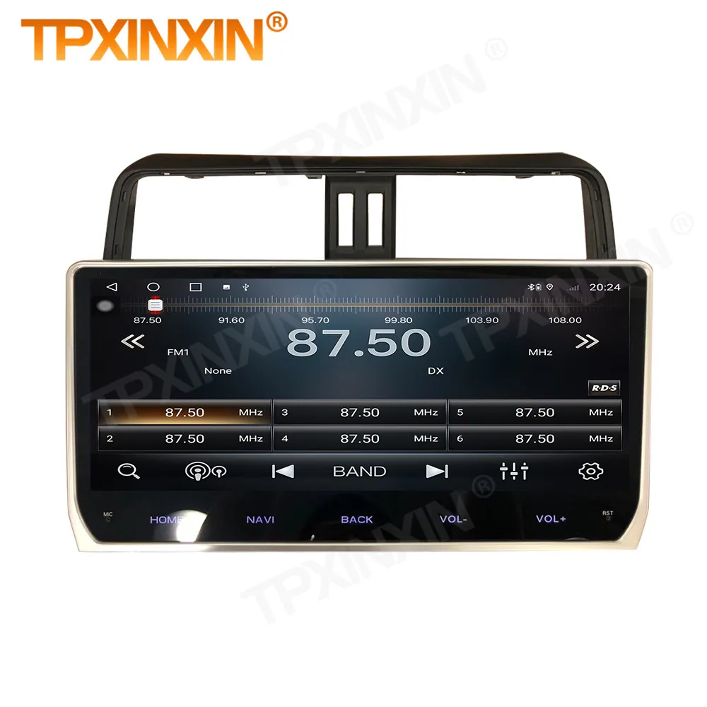 2 Din Carplay Android Radio Receiver Multimedia For Toyota Land Cruiser Prado 150 2018 2019 2020 GPS Navi Video Player Head Unit