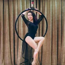 Предварительно фитнес-кольца для фитнеса стальной воздушный обруч 3"(80 см) 25 мм ширина для занятий йогой воздушные обручи Lyra включают в себя аксессуары