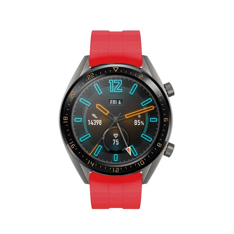 official red Huawei watch gt 2 ремешок для huawei watch gt2 42 мм 46 мм силиконовый смарт-ремешок для наручных браслетов 22 мм ремешок для часов gt ремешок 40 - Цвет ремешка: official red