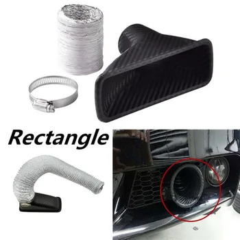 

Car Styling Cold Air Intake Pipe Kit Grille Mount Pipe Funnel Clamps Carbon Fiber Car Bumper Turbo Air Intakes Parts Replace