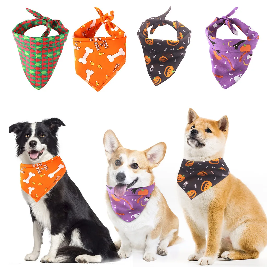 Собака Бандана Маленькие и большие размеры нагрудники собака полотенце шарф с