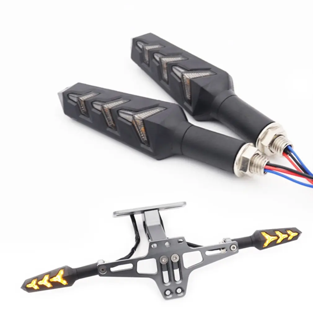 

Motorcycle LED turn signal fishbone water light streamer left and right signal light turn signal 12v universal