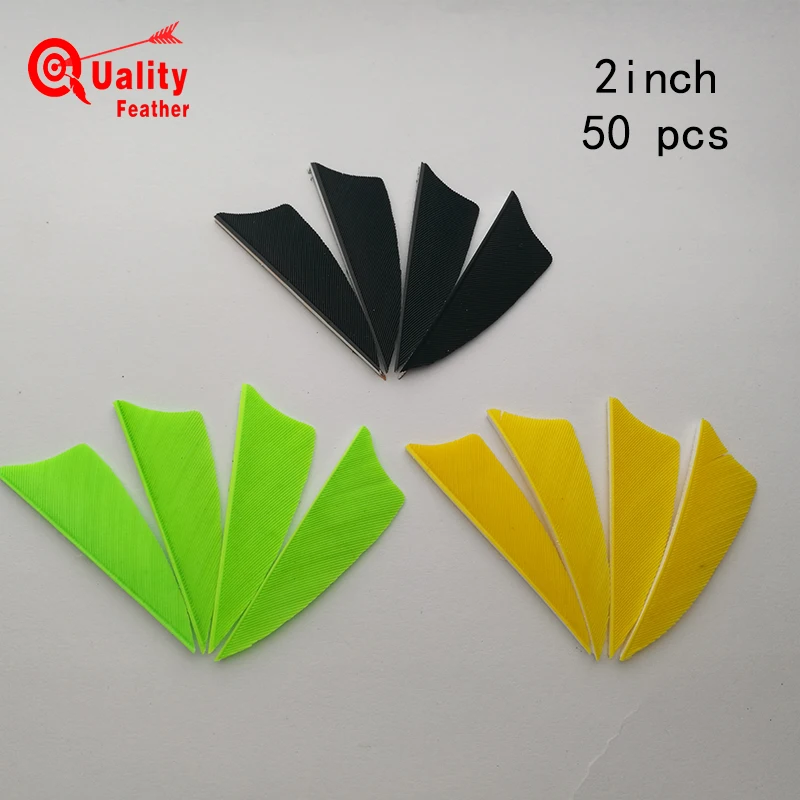 

New 50pcs 2'' Real Turkey Feather Shield Cut Arrow Feather 2'' Cut Fletching Hunting Shooting Diy Arrow Accessories