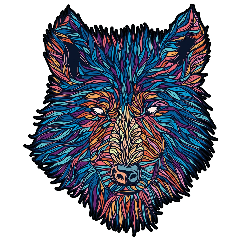 Wooden Jigsaw Puzzle 3D Wolf Assembled Model Set Children's Toys Children's Girls Birthday Gifts 3d diy jigsaw world football stadium puzzle european soccer playground assembled model puzzle education toys for children gifts