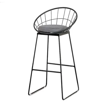 

Iron bar stool modern minimalist Nordic stool gold high chair dining chair fashion creative home bar stool net red bar chair