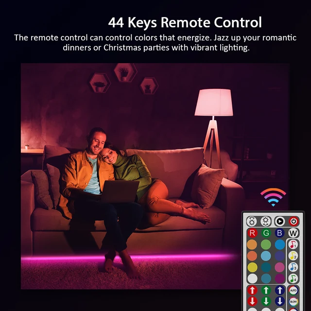 A+,LED Light Strip, Music Synchronized Color Changing RGB5050 ,Phone App Remote Control , LED Light Rope Christmas 6M 12M 15M - Image 3