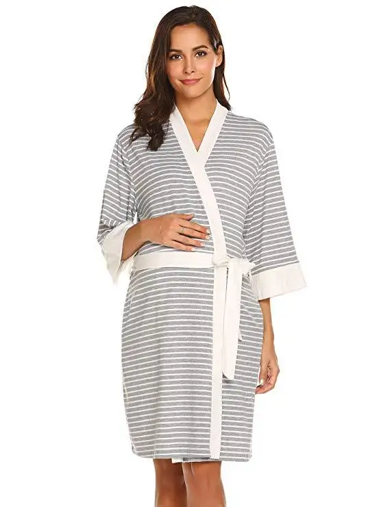 Весенне-осенняя летняя Пижама для беременных тонкая секция послеродовой домашний сервис полосатая одежда для кормления Одежда для кормления
