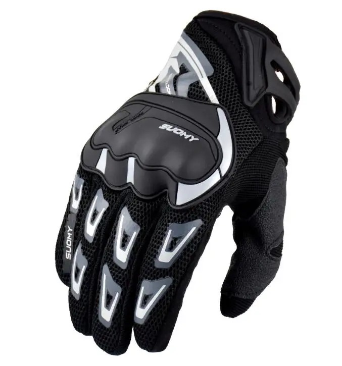 Серый Летние дышащие велосипедные перчатки Luvas moto MTB DH XC Dirt Bike противоударные велосипедные перчатки с сенсорным экраном - Цвет: Серый
