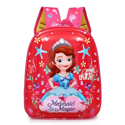 Disney new cartoon cute princess children backpack baby kindergarten boys girls children's bag Spiderman travel backpack - Цвет: 10