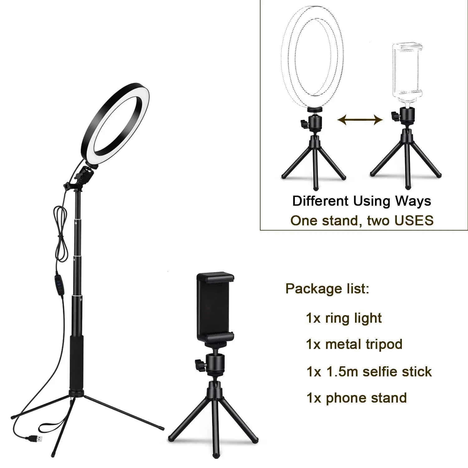 LEDGLE USB торшер светодиодный 10 Диммируемый высокий Стенд лампы фото заполняющий кольцевой светильник s для макияжа Многофункциональный защитный светильник для глаз