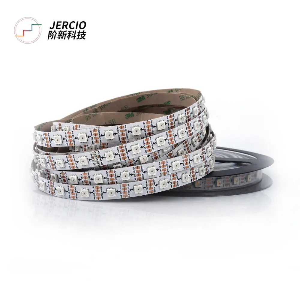 

JERCIO SK9822 APA102C smart Led RGB Pixel Strip 30/60/144 LEDS/pixel/M DATA and CLOCK Separately IP30/IP65/IP67 DC5V Programming