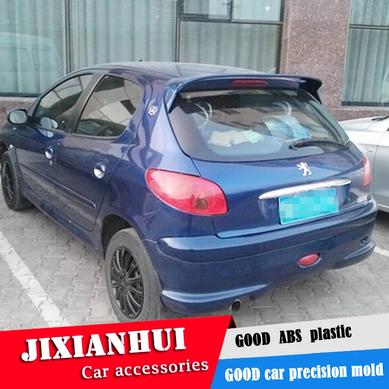 Спойлер для Peugeot 207 спойлер 2006-2013 из АБС-пластика заднего крыла автомобиля цветной