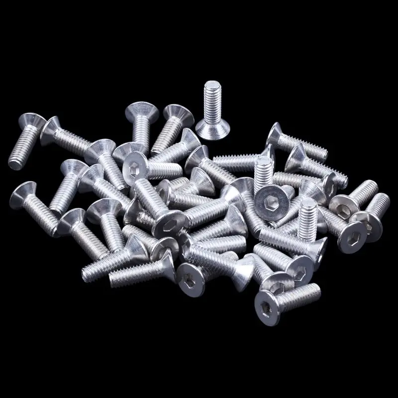 45 шт. M6x15mm шестигранный драйвер из нержавеющей стали потайные болты с плоской головкой