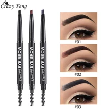 Водостойкий макияж глаз Тушь для бровей двойная голова бровей Тату ручка жидкий карандаш для бровей натуральный карандаш для бровей 3 цвета