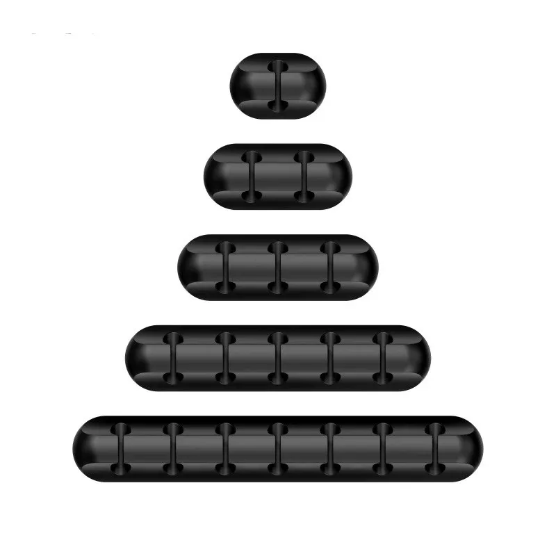 USB Cable Organizador personalizado Cable de alambre de soporte de silicona corbata fijador de gestión Organizador Cable Clip Oficina Teléfono de Escritorio soporte para Cables