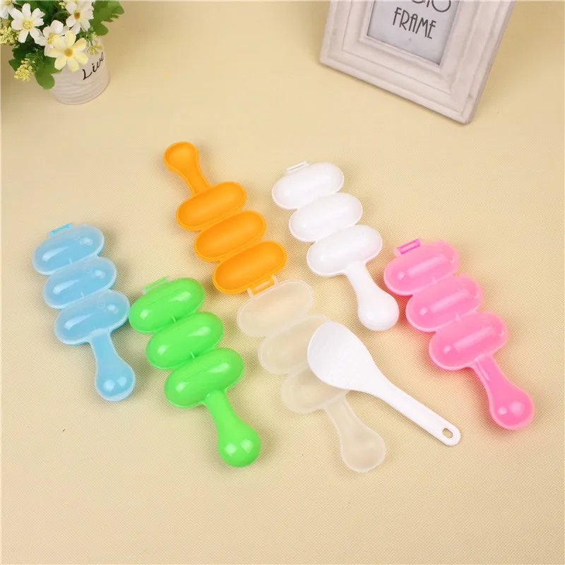 

Children Baby Rice Ball Maker 3-hole Colorful Cartoon Rice Ball Mold DIY Rice Artifact Kitchen Accessories 2020 Hot
