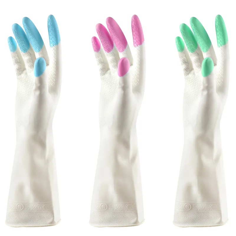 Long Sleeve latex Kitchen Wash Dishes Dishwashing Gloves House Cleaning dishwashing gloves