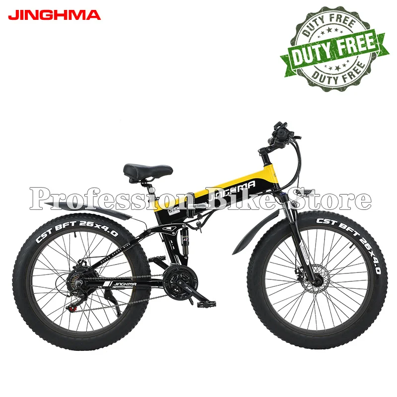 Складной электрический велосипед для взрослых JINGHMA R5a 1000 Вт 48 В 4 0 Ач 50 км/ч | Спорт