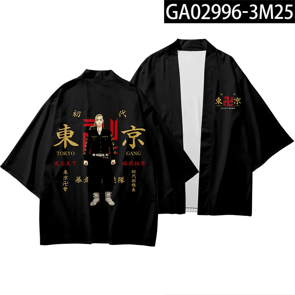 �ִϸ��̼� ���� ���� �� Ƽ���� Hanagaki Takemichi Ken Ryuguji Cloak Tops Jackets Draken Haori Ryuguuji Ken Mikey Kimono Coats Men