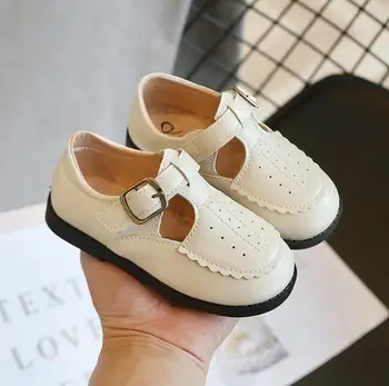 

Spring newest girls leather shoes flat princess children bow shoes soft fashion baby kids sneakers for school party