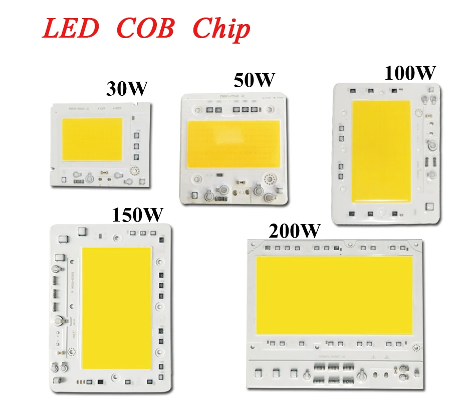 

30W 50W 100W 150W 200W LED Input AC 220-240V Warm White COB Lamp Chip Smart IC Driver Integrated for DIY Hight Power