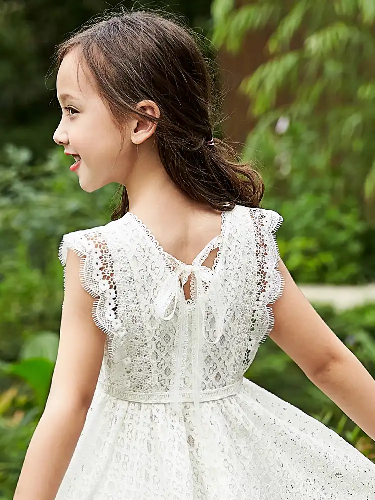 Girls white lace dress Clearance