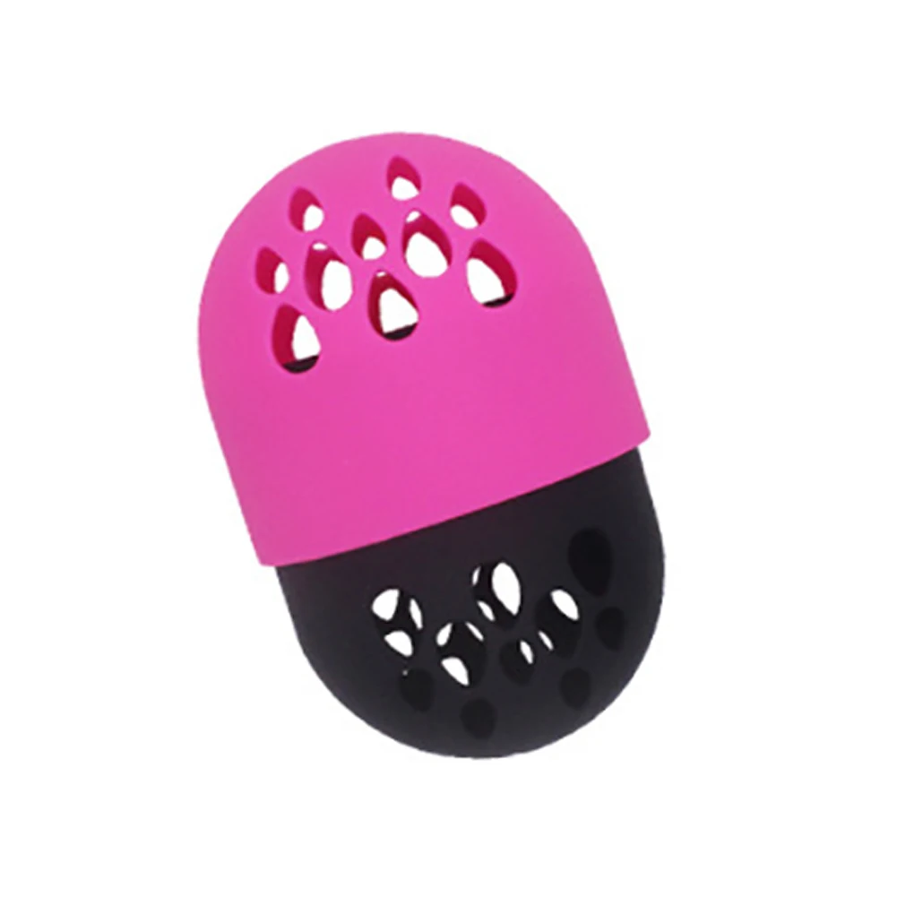 

Silicone Easy Use Anti Fall Capsule Shape Makeup Drying Case Soft Elastic Egg Stand Portable Rack Heat Resistant Puff Holder