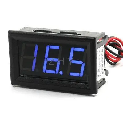 

YB27 DC3.3-30V 4-Digit Blue LED Digital Display Voltmeter for Car Auto