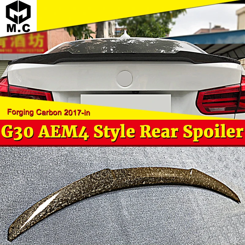 

G30 Tail Wing Trunk Spoiler Forging Carbon For BMW 5 series 520i 530i 535i 540i 540iXD M4 style rear Diffuser wings spoiler 17+