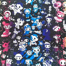 145 см ширина мультфильм Животные Единорог холщовая ткань с принтом Чехлы для подушек/Diy сумки/Slipcover DIY шитье