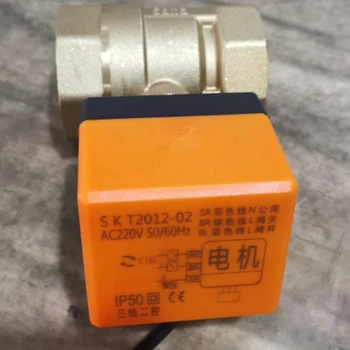 

New Ac 220V G2 Dn50 2-Way 3-Wire 2-Point Control Brass Electrical Motorized Ball Valve