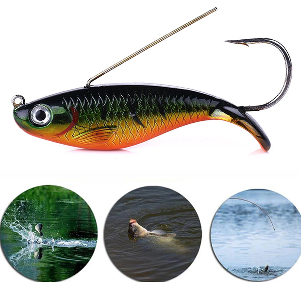 8.5cm Outdoor Winter Fishing Artificial Sinking Bait Ice Angling Single Hook Crank Hard Lures