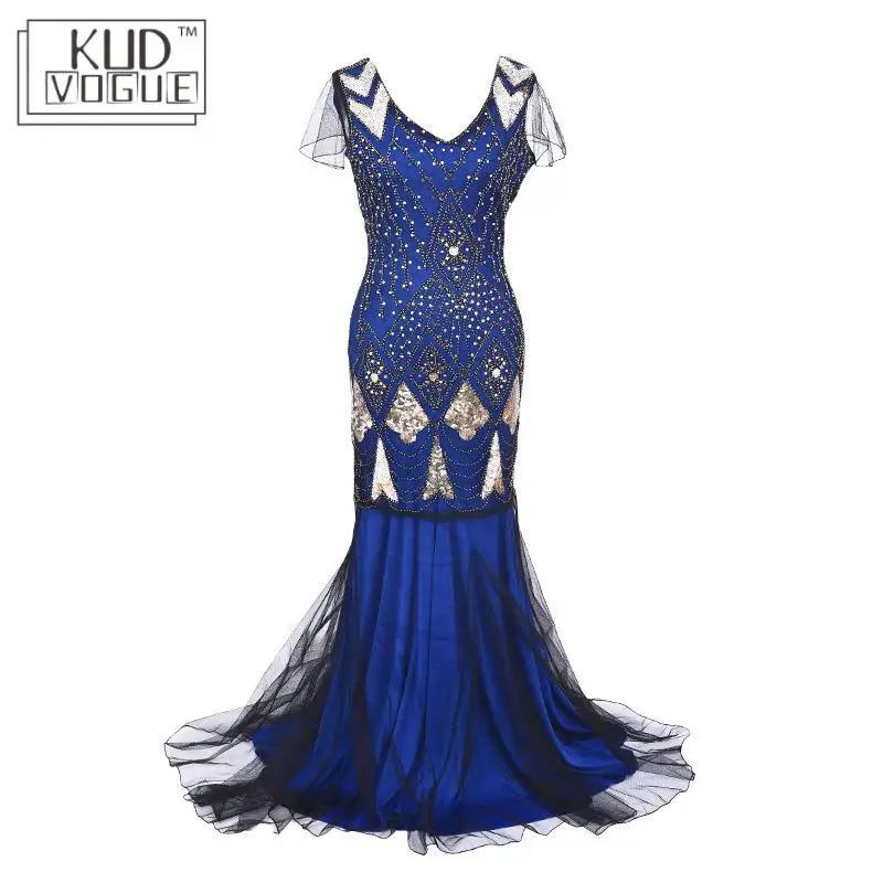 Летнее женское платье Gatsby Gala сверкающее винтажное с блестками длинные вечерние