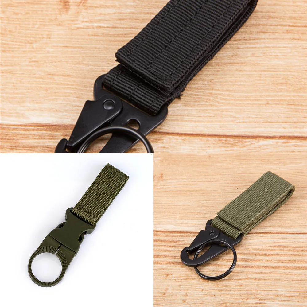 Men's canvas clasp Colorful Keychain Military nylon metal button Oyster mouth shape Paste belts Cool alloy buckle men eagle belt