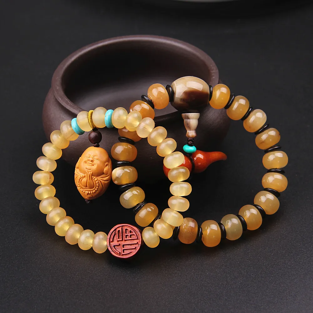 

Tibetan Horn Bracelets Apple Round Men and Women Bracelets Multi-style Tibetan Ethnic Style Bracelets Wholesale New Natural