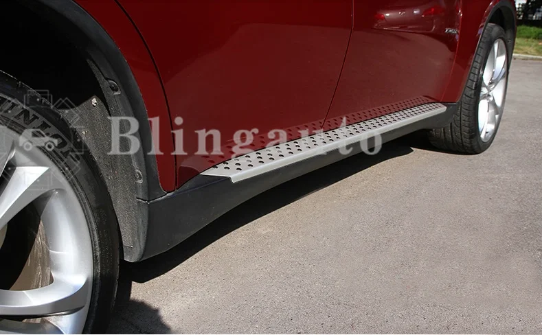 Подходит для B. MW X6 E71 2009- 2 шт. Левая Правая алюминиевая Беговая доска боковой шаг nerf бар Автомобильная педаль защита лестницы