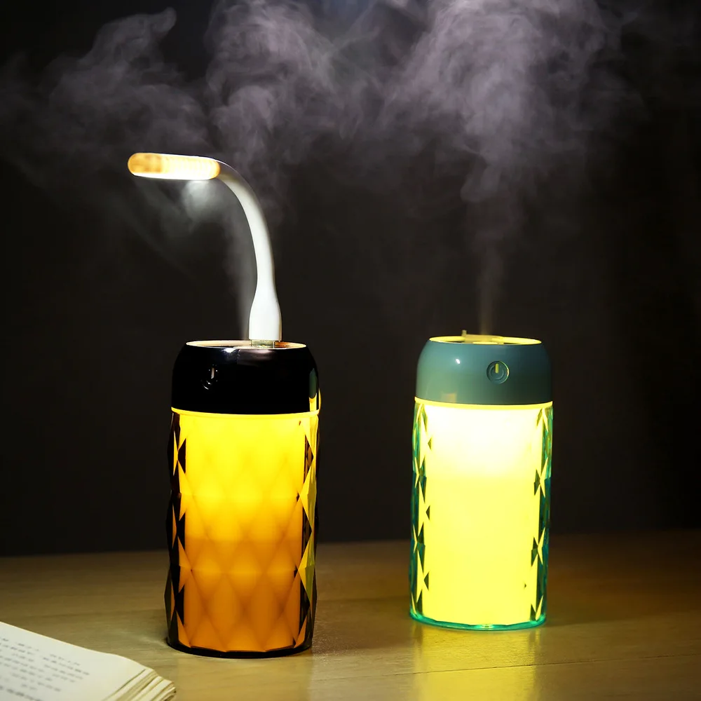 

New Style Multi-functional Three-in-One Desktop Mini Humidifier Creative Crystal Night Light USB Fragrance Car Humidifier