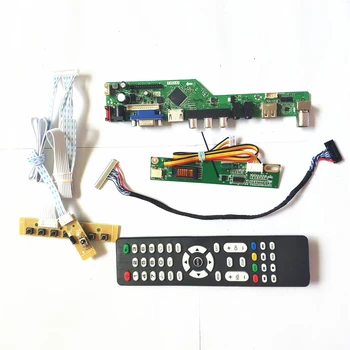 

For B141EW02 V1 V3 V4 HDMI VGA USB AV keyboard+Remote+Inverter LVDS 1CCFL 30Pin LCD panel monitor T.V56 drive card board DIY kit