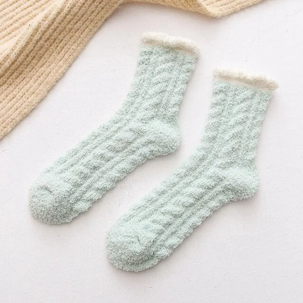 1 пара, зимние теплые женские утепленные теплые шерстяные кашемировые зимние носки, бесшовные бархатные сапоги, носки для сна для мужчин
