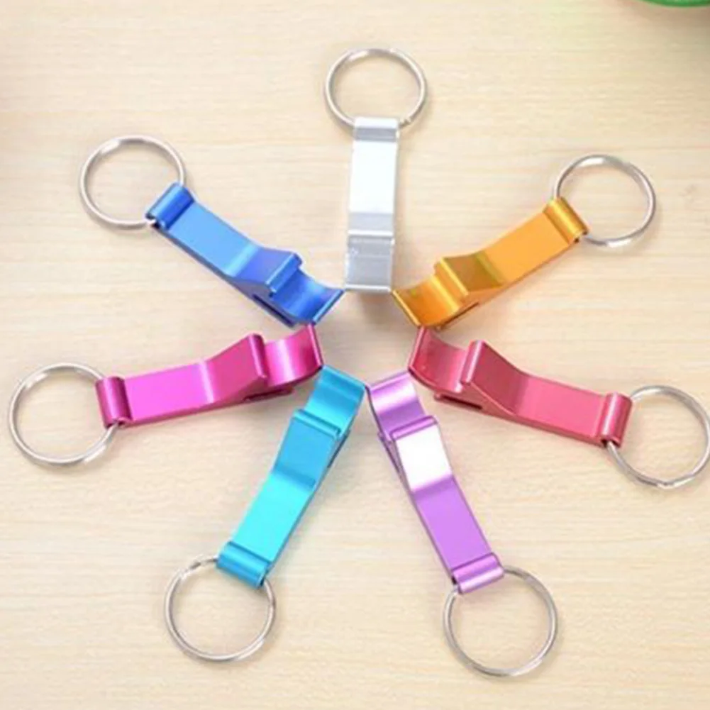 aluminum Key Ring Portable 4 in 1 Bottle Opener Chain Keyring Metal Beer Bar Tool Claw Gift Unique Creative Gift Random color