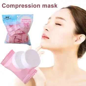 

100pcs Compressed Face Mask Paper Disposable Facial Masks Papers Natural Skin Care Wrapped Masks DIY Women Makeup Beauty Tool
