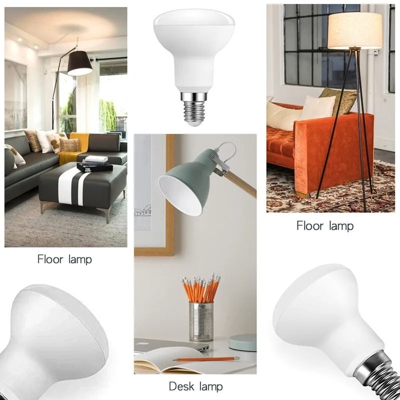 Светодиодная лампа зонтик R39 R50 R63 R80 85 265 В переменного тока E27 E14 cfl светодиодные