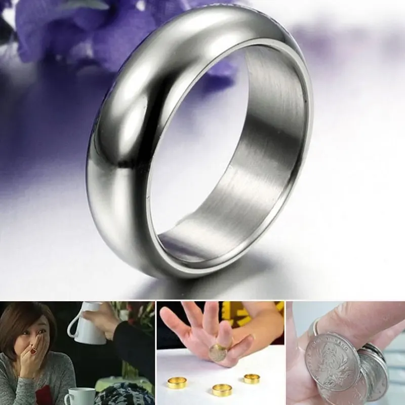 

Magic Ring For Women and Man Fantasy Magnetic Ring Magnet Props Magic Magnet Coin Finger Personality Finger Jewelry Accessories