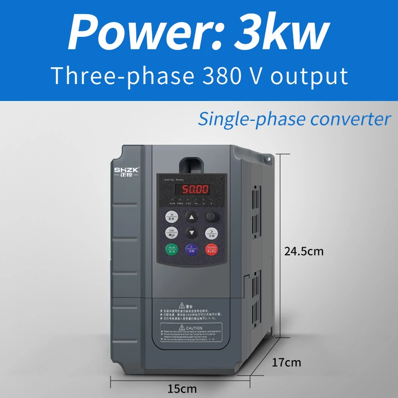 US $251.11 VFD Inverter 3KW 1 PH 220V Input And 3 PH Output SHZK ZK880 Vector Control Frequency Converter For Motor