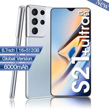 Smartphone S21 Ultra 5G débloqué, téléphone portable, double Sim, 16 go de RAM, 512 go de ROM, Version internationale 