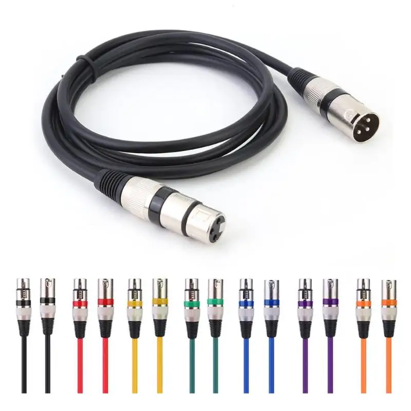 

Colorful 5.9ft DMX Stage DJ Cable XLR 3Pin Male to Female Connector Wire